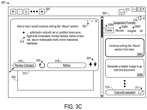 Microsoft Patent Covers AI Prompts That Automatically Adapt to Your Document Context patent drawing, sheet 7