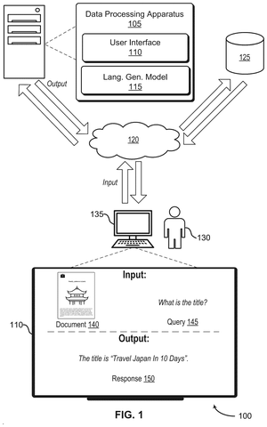 Adobe Patents a System That Finds the Right Page and Answers Your Document Questions patent drawing, sheet 1