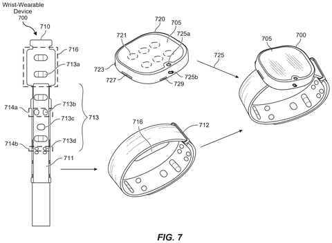 Meta Patents a Projector Tilt Fix That Stops Double Images in AR Glasses patent drawing, sheet 7