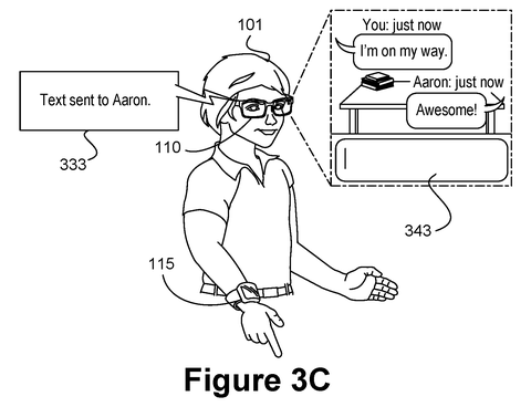 Smart Glasses Patent Switches Device to Audio-Only Mode When Display Is Suppressed patent drawing, sheet 5