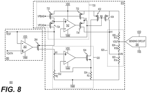 Microsoft Patents a Built-In Circuit That Tests Every Individual Light Source in a Display patent drawing, sheet 8