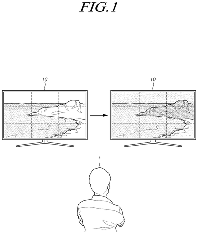 Samsung Patents a Display That Corrects Its Own Brightness the Instant It Turns On patent drawing, sheet 1