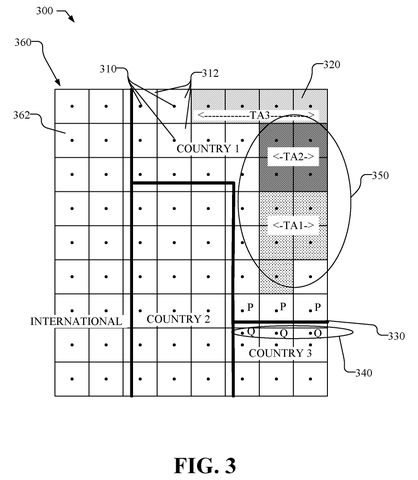 Qualcomm Patent Defines Fixed Virtual Cells as 5G Satellite Registration Zones patent drawing, sheet 3