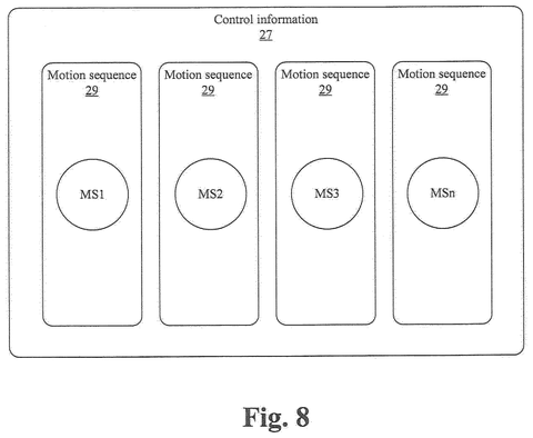 Stored motion sequence information, drawing sheet 8 from US 2026/0233003 A1