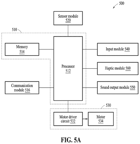 Device internal control system block diagram, drawing sheet 5 from US 2026/0233060 A1