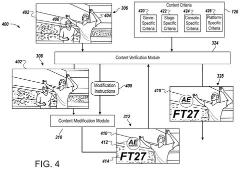 Image modification process using content criteria, drawing sheet 4 from US 2026/0233104 A1