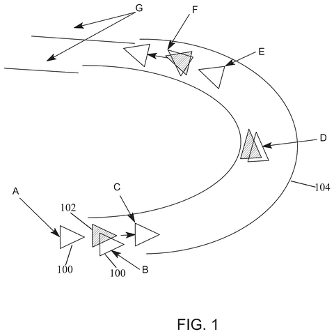 Racing cars on track, drawing sheet 1 from US 2026/0233105 A1