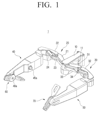 Perspective view of robot hand, drawing sheet 1 from US 2026/0233411 A1