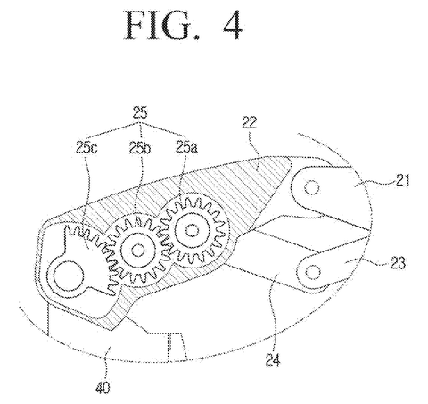 Gear train inside gripping finger, drawing sheet 4 from US 2026/0233411 A1