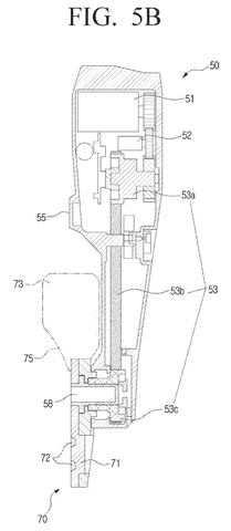 Internal cross-section of second finger, drawing sheet 6 from US 2026/0233411 A1