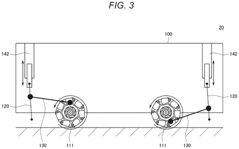 Robot body with omnidirectional wheels, drawing sheet 3 from US 2026/0233794 A1