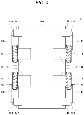 Underside view of omnidirectional wheels, drawing sheet 4 from US 2026/0233794 A1