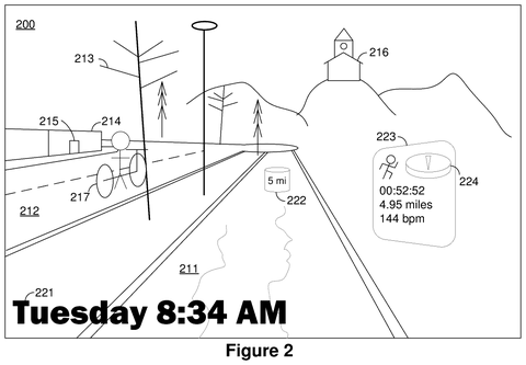 Augmented reality display for a runner., drawing sheet 2 from US 2026/0235719 A1