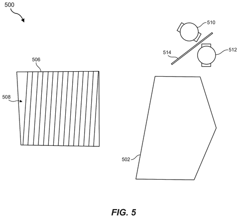 Dichroic mirror system with non-rectangular elements, drawing sheet 5 from US 2026/0235880 A1