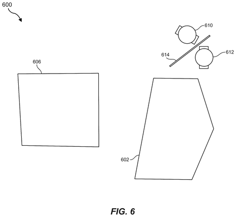 Dichroic mirror system with non-rectangular elements, drawing sheet 6 from US 2026/0235880 A1