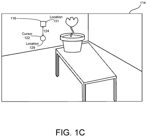 Virtual cursor near target object, drawing sheet 3 from US 2026/0236092 A1
