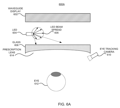 Optical path through waveguide display, drawing sheet 8 from US 2026/0236094 A1