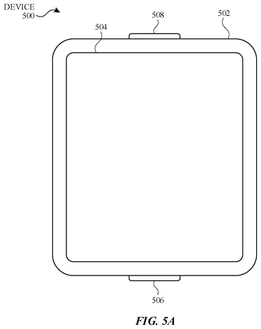 Electronic device housing and button layout, drawing sheet 8 from US 2026/0236096 A1