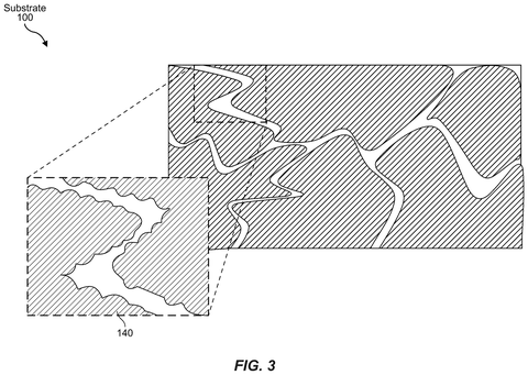 Zoomed view of patterned substrate, drawing sheet 3 from US 2026/0236098 A1
