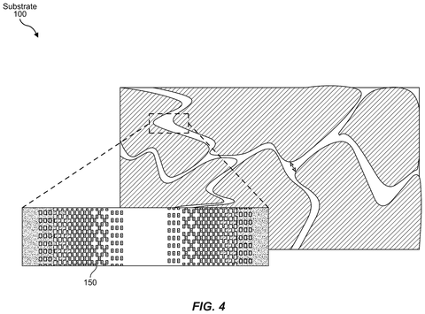Substrate with detailed micro-patterning, drawing sheet 4 from US 2026/0236098 A1