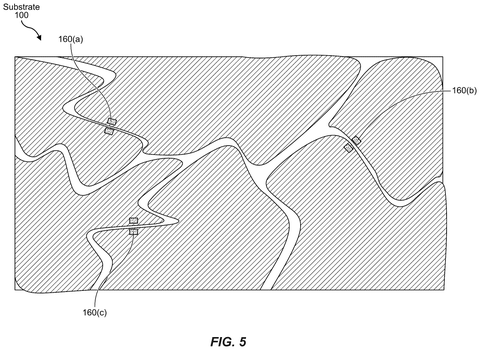 Substrate showing island placement, drawing sheet 5 from US 2026/0236098 A1