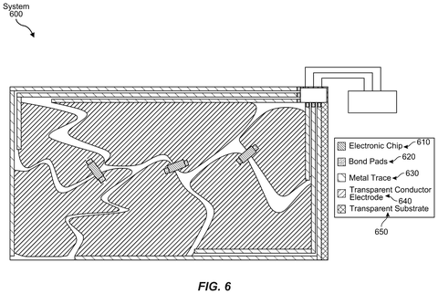 Complete electronic system layout, drawing sheet 6 from US 2026/0236098 A1
