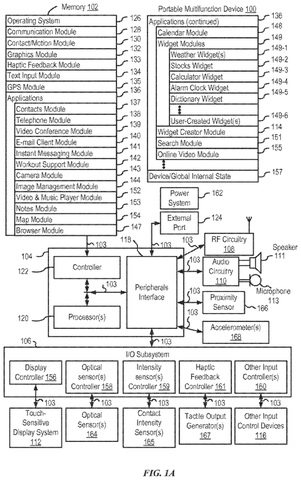 Portable device software architecture, drawing sheet 1 from US 2026/0236115 A1