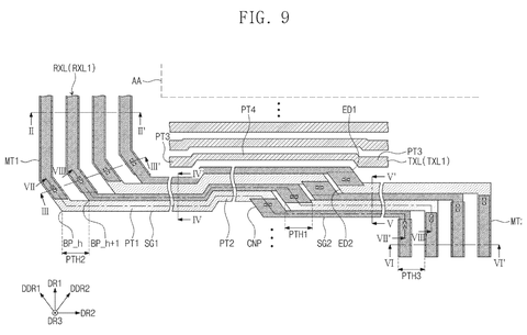 Layered touch sensor cross-section, drawing sheet 8 from US 2026/0236117 A1