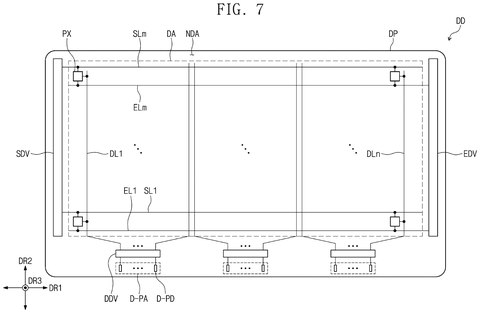 Pixel layout and drive circuits, drawing sheet 6 from US 2026/0236127 A1