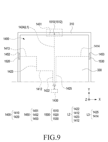 Signal routing diagram with antennas, drawing sheet 8 from US 2026/0236131 A1
