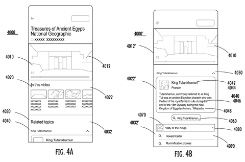 Mobile interface with contextual info cards, drawing sheet 4 from US 2026/0236531 A1