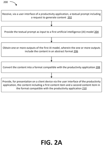 Flowchart of content generation steps, drawing sheet 2 from US 2026/0236891 A1