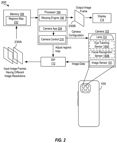 Image processing workflow in a smartphone, drawing sheet 2 from US 2026/0237018 A1