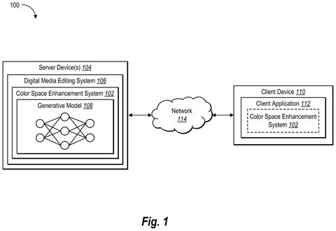 System architecture of editing platform, drawing sheet 1 from US 2026/0237025 A1