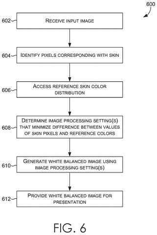 Skin pixel white balancing process, drawing sheet 6 from US 2026/0237036 A1