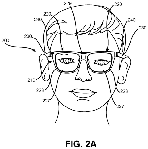 Front view of smart glasses, drawing sheet 2 from US 2026/0237093 A1