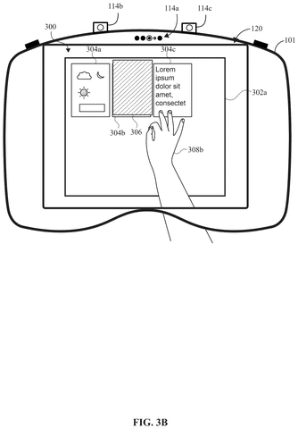 Reorganizing interface widgets in headset, drawing sheet 5 from US 2026/0237165 A1