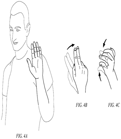 Hand gesture tracking postures, drawing sheet 4 from US 2026/0237198 A1