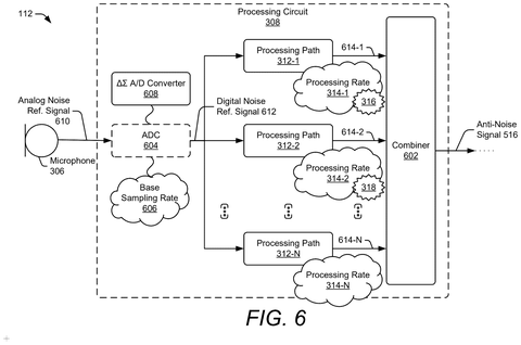 Circuitry for processing noise signals, drawing sheet 6 from US 2026/0237372 A1
