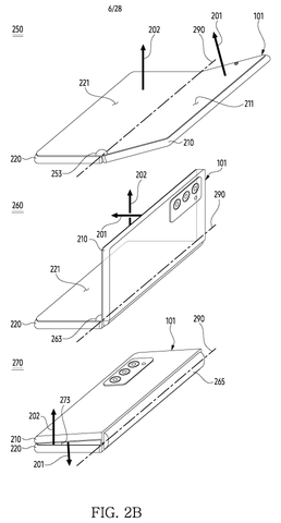 Folding states of a mobile device, drawing sheet 6 from US 2026/0238047 A1