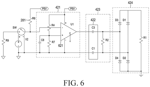 Buffer and comparator control circuit schematic, drawing sheet 6 from US 2026/0238136 A1