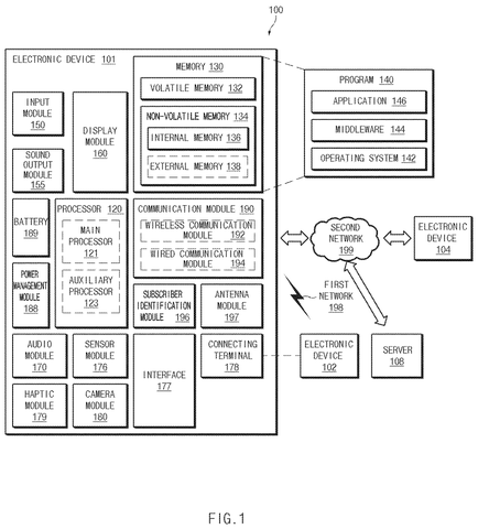 System architecture of electronic device, drawing sheet 1 from US 2026/0238710 A1