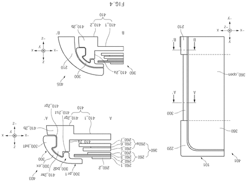Detailed cross-section of housing edge, drawing sheet 4 from US 2026/0238710 A1