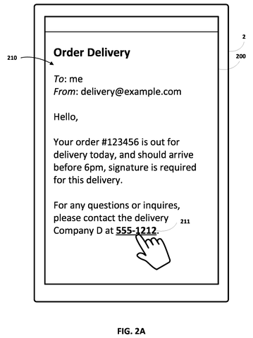 Email with delivery phone number, drawing sheet 2 from US 2026/0238723 A1