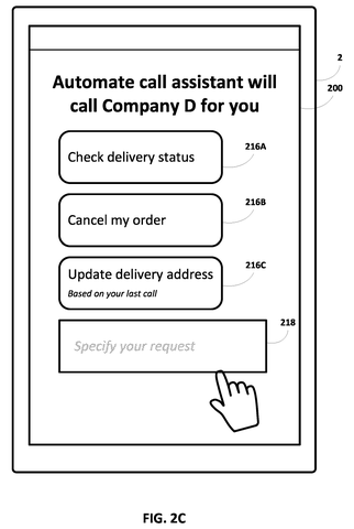 Task options for call assistant, drawing sheet 4 from US 2026/0238723 A1