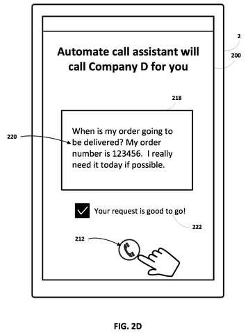 Reviewing automated call request text, drawing sheet 5 from US 2026/0238723 A1