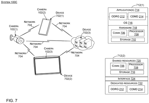 Network of cameras and servers, drawing sheet 8 from US 2026/0238800 A1