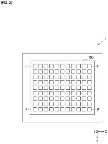 Pixel array top view layout, drawing sheet 2 from US 2026/0238869 A1