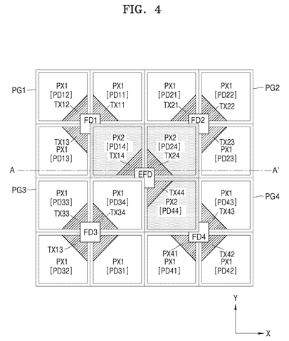 Detailed pixel layout and connections, drawing sheet 4 from US 2026/0238894 A1