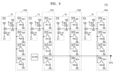 Electrical schematic of pixel circuits, drawing sheet 5 from US 2026/0238894 A1